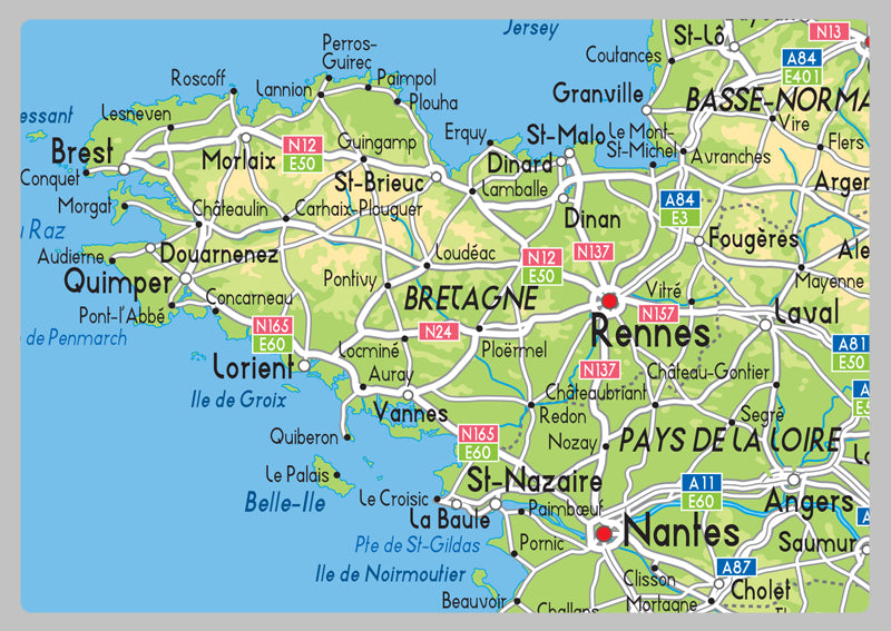 France Physical Map