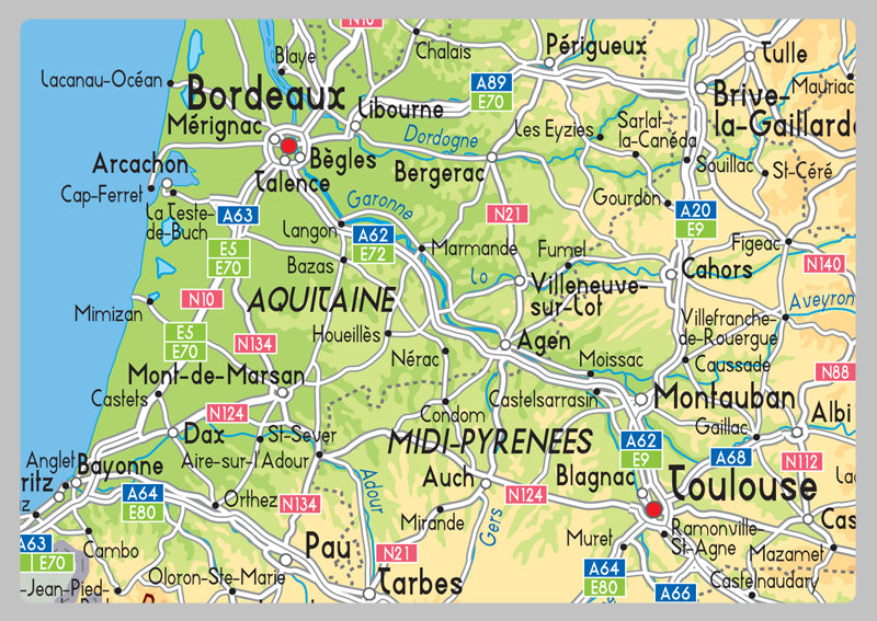 France Physical Map
