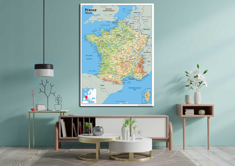 France Physical Map