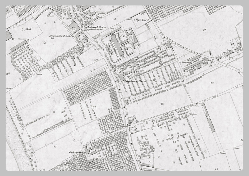 London 1872 Ordnance Survey Map - Sheet LII - Fulham