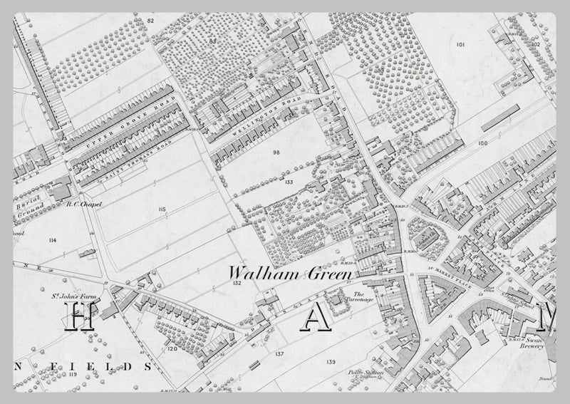 London 1872 Ordnance Survey Map - Sheet LII - Fulham– I Love Maps