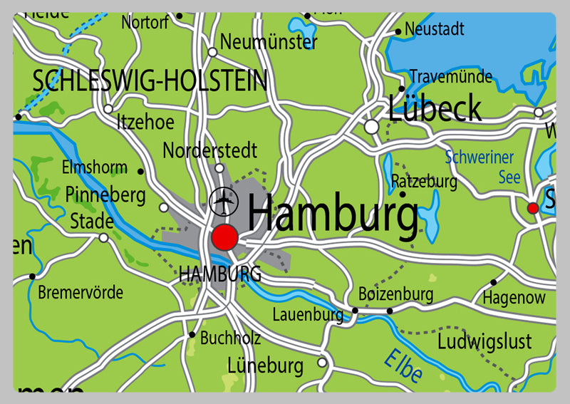 Physical Map of Germany - The Oxford Collection
