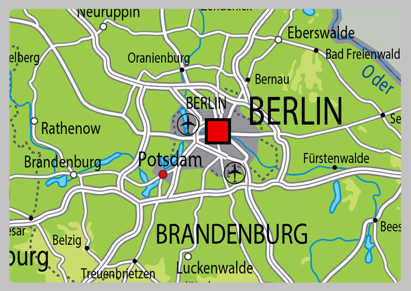 Physical Map of Germany - The Oxford Collection