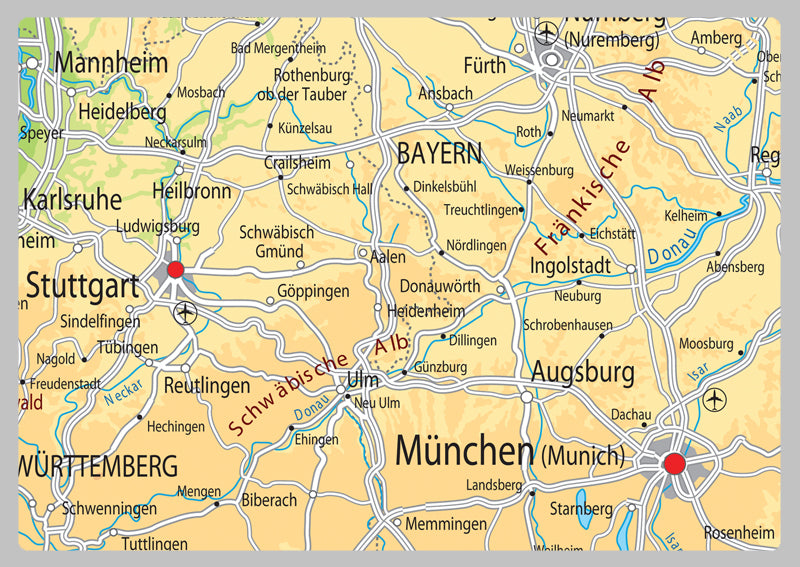 Germany Fun Map Germany Physical Map– I Love Maps