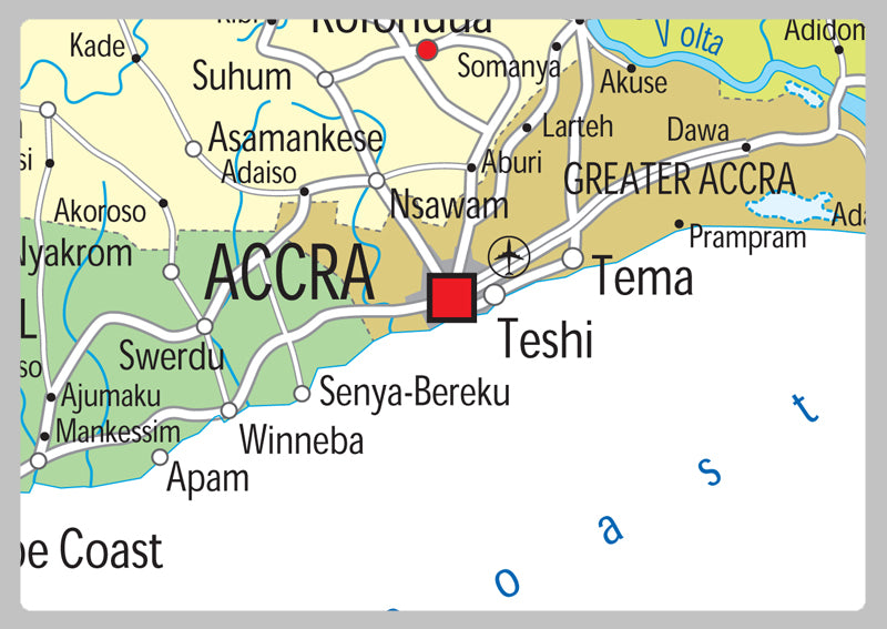 Ghana Political Map– I Love Maps