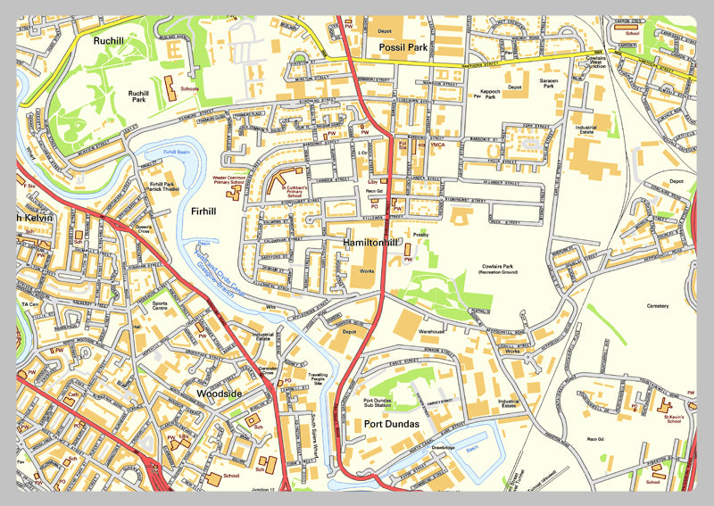 Glasgow City Centre Street Map