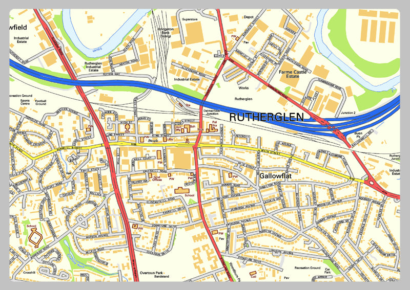 Glasgow City Centre Street Map