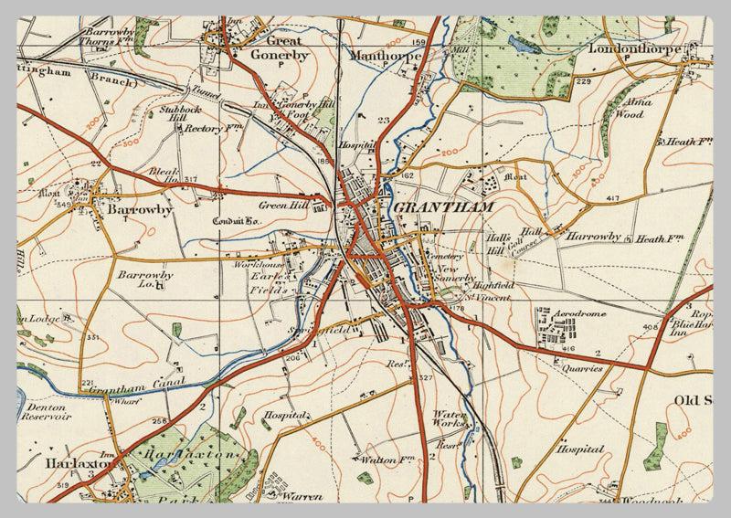 1920 Collection - Grantham Ordnance Survey Map