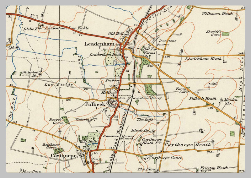 1920 Collection - Grantham Ordnance Survey Map