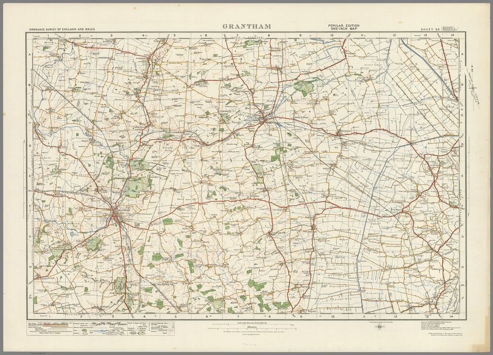 1920 Collection - Grantham Ordnance Survey Map