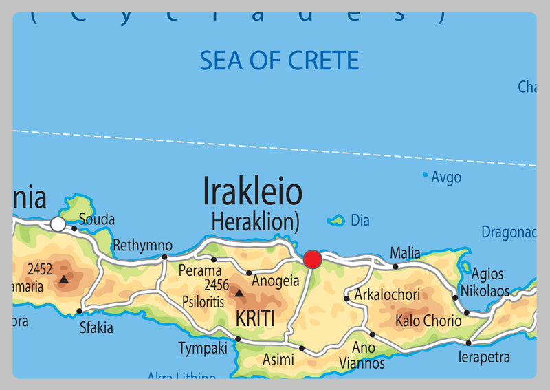 Greece Physical Map