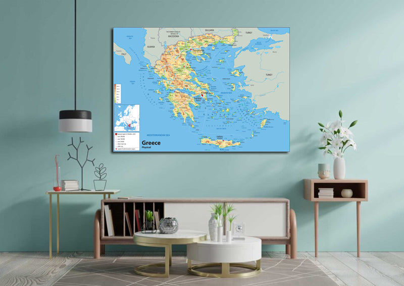 Greece Physical Map