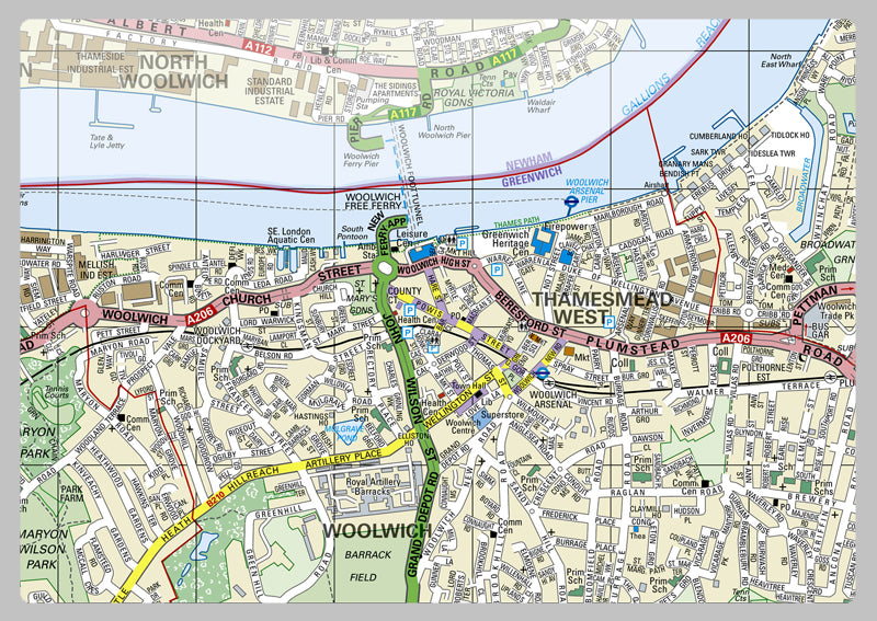 Greenwich London Borough Map