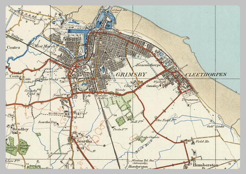 1920 Collection - Grimsby & Louth Ordnance Survey Map