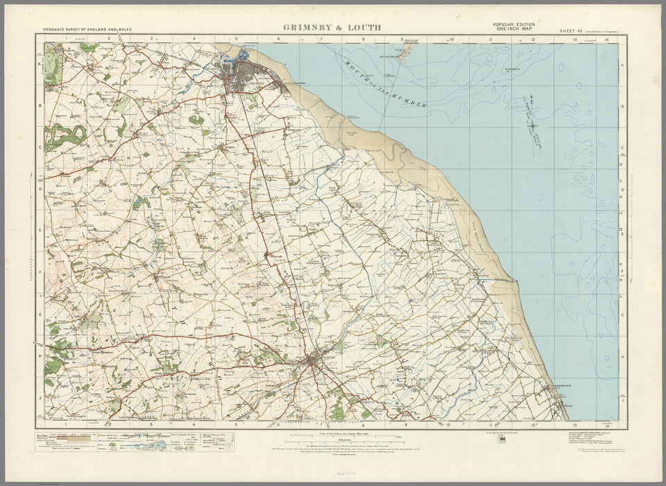 1920 Collection - Grimsby & Louth Ordnance Survey Map