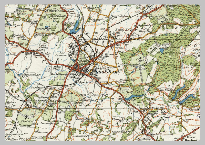 1920 Collection - Guildford & Horsham Ordnance Survey Map