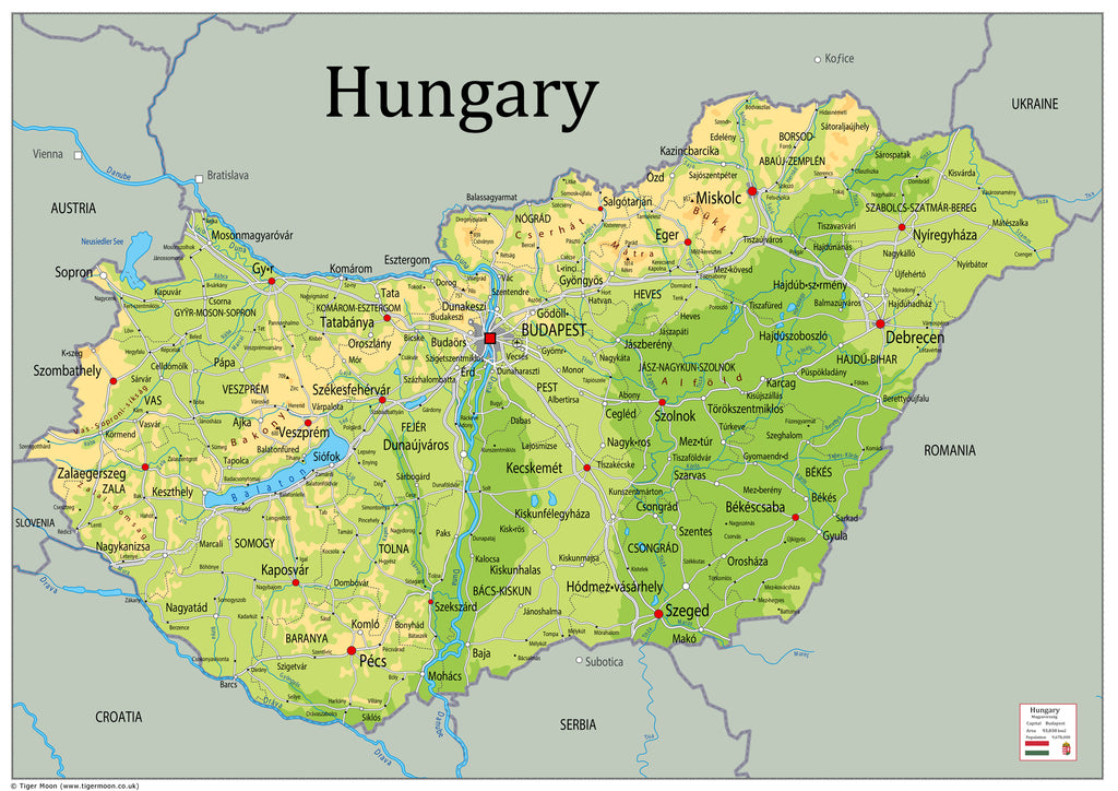 Physical Map Of Hungary physical-map-of-hungary