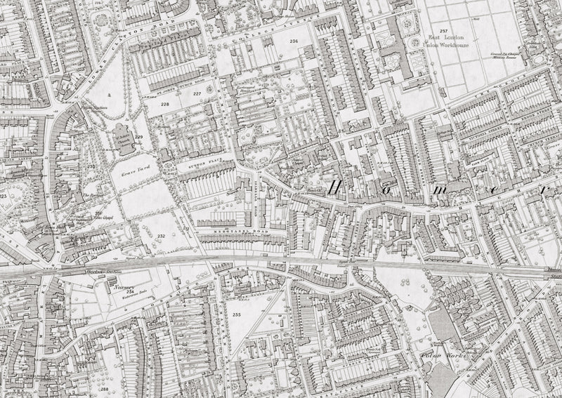 London 1872 Ordnance Survey Map - Sheet XIX - Hackney