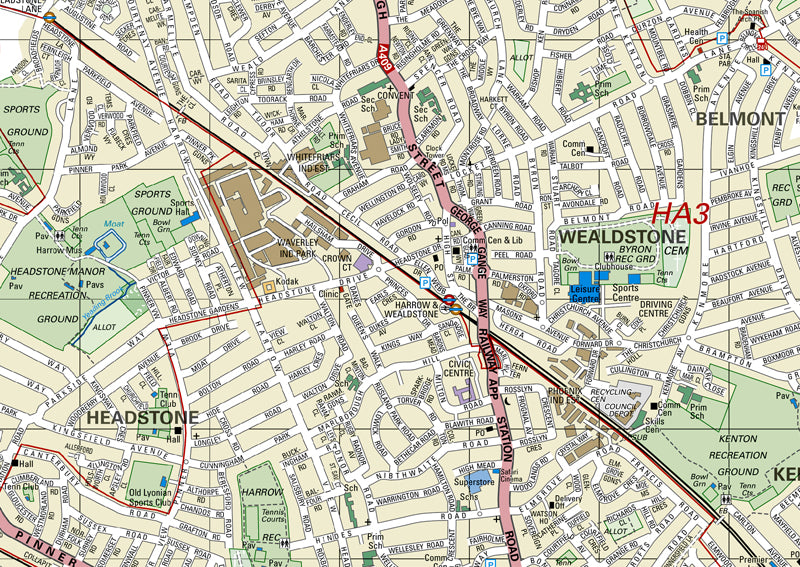 Local Harrow Map Physical Map Of Harrow | Free Physical Location Map of Harrow, within ...
