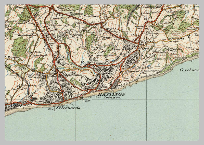 1920 Collection - Hastings Ordnance Survey Map
