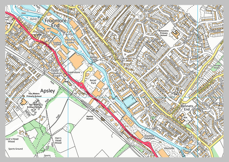 Hemel Hempstead Street Map