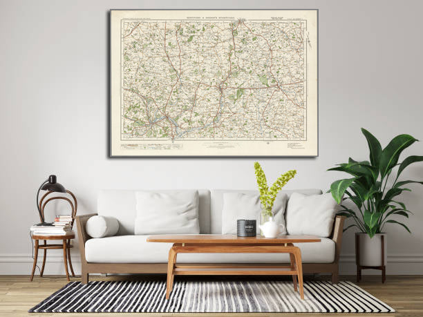 1920 Collection - Hertford & Bishop's Stortford Ordnance Survey Map