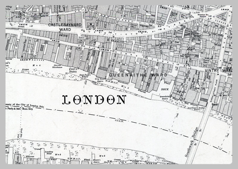 1916 Holborn (London) Ordnance Survey Map