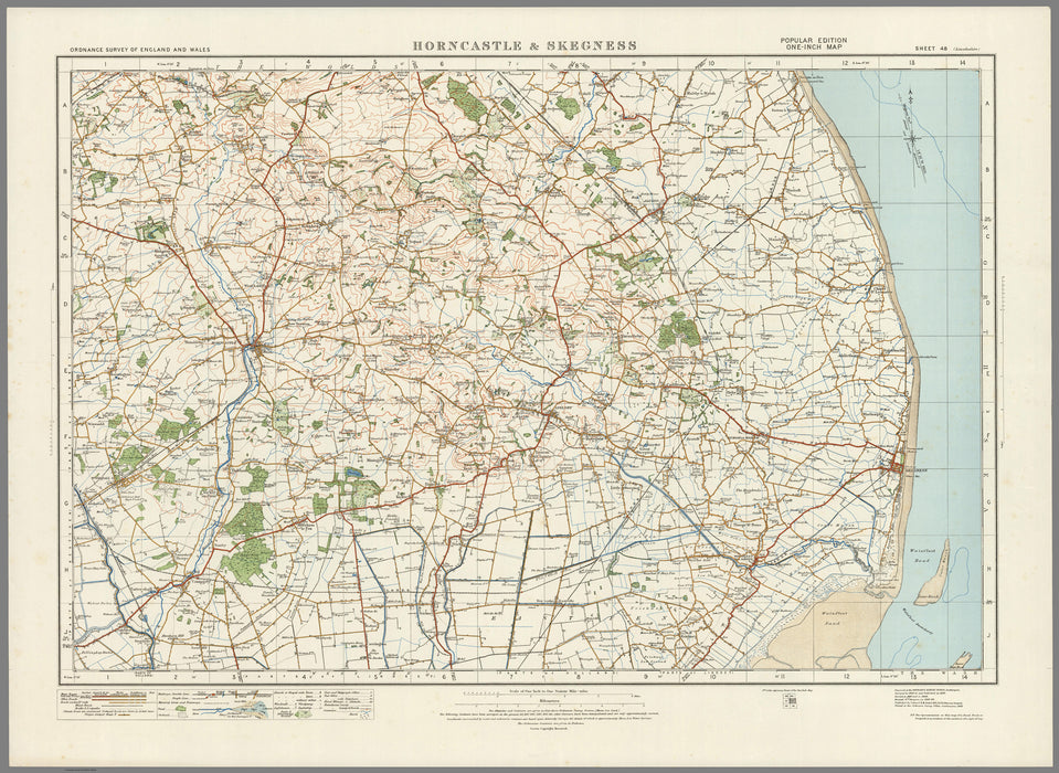 1920 Collection - Horncastle & Skegness Ordnance Survey Map