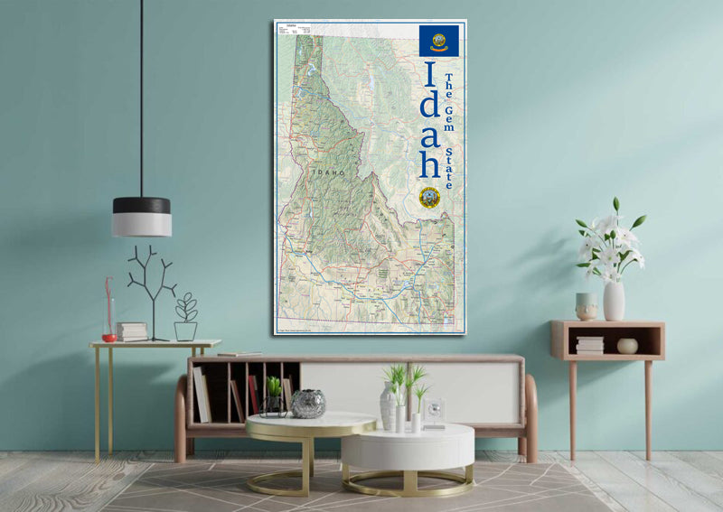 Idaho Physical State Map