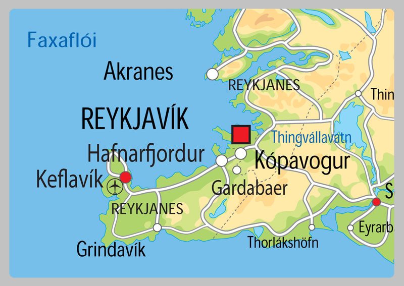 Iceland Physical Map