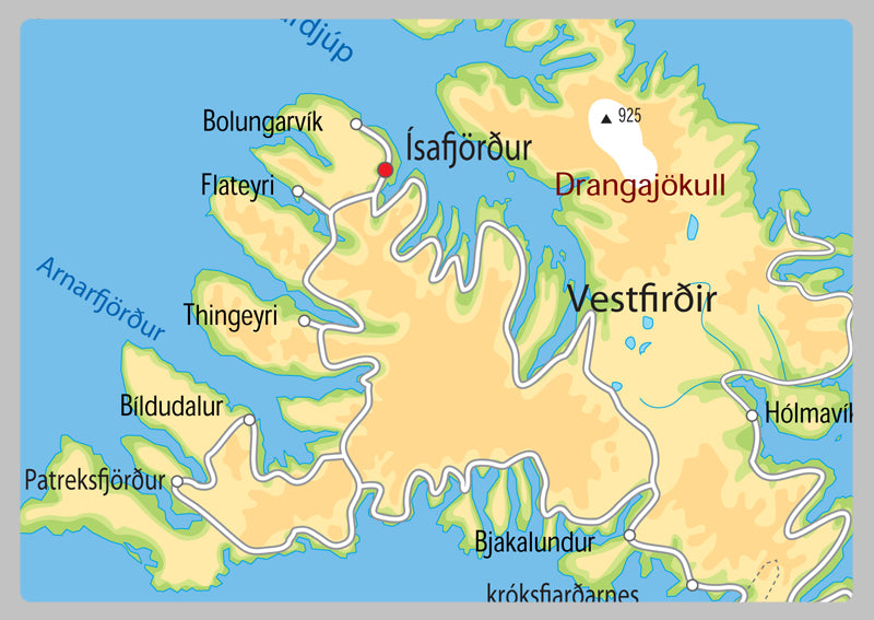 Iceland Physical Map