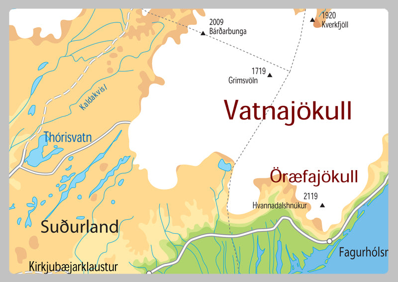 Iceland Physical Map