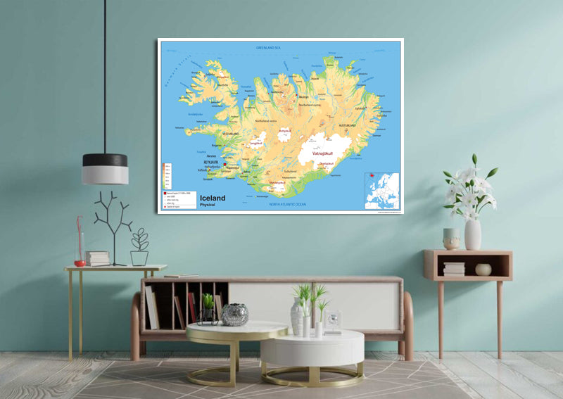 Iceland Physical Map