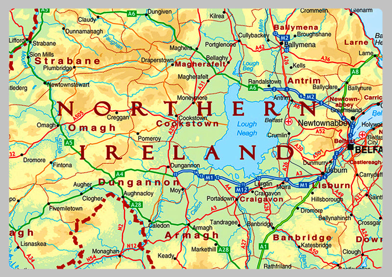 Detailed Illustrated Map of Ireland