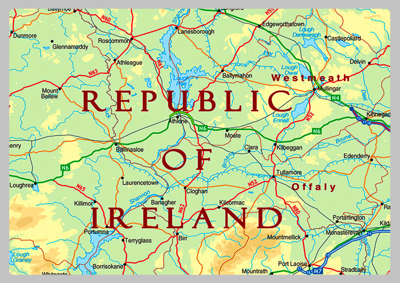 Detailed Illustrated Map of Ireland