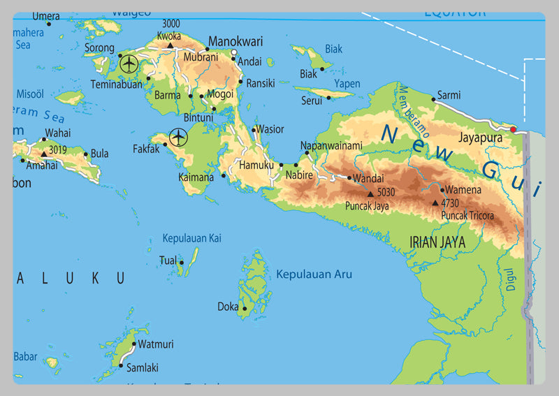 Indonesia Physical Map