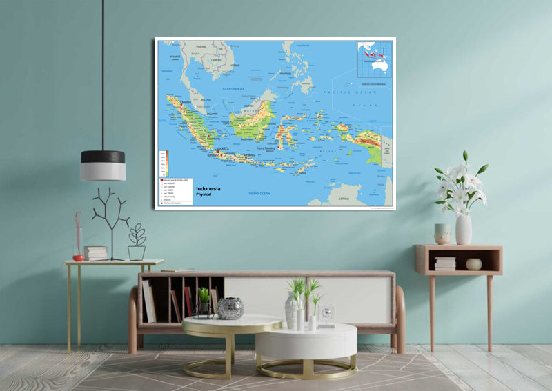 Indonesia Physical Map