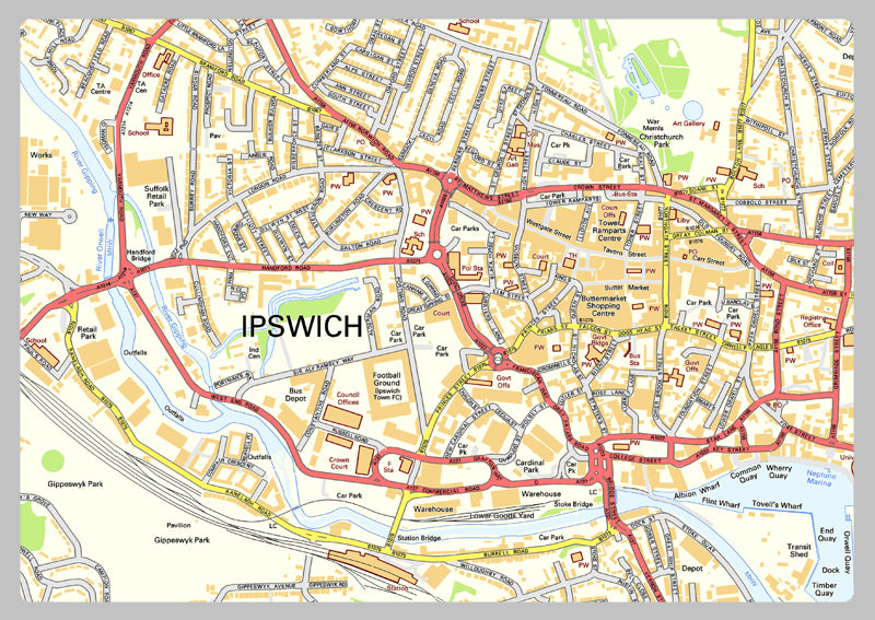 Ipswich Street Map