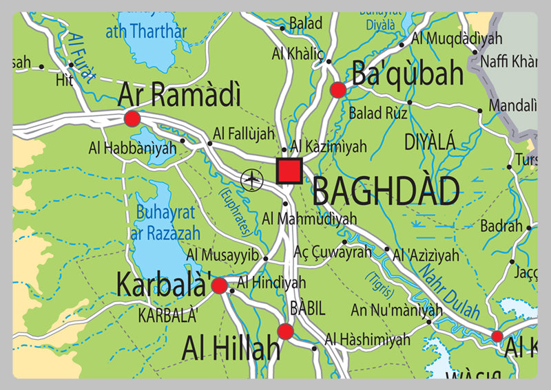 Iraq Physical Map– I Love Maps