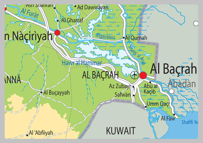 Iraq Physical Map