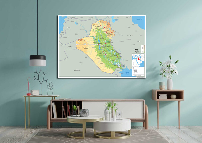 Iraq Physical Map