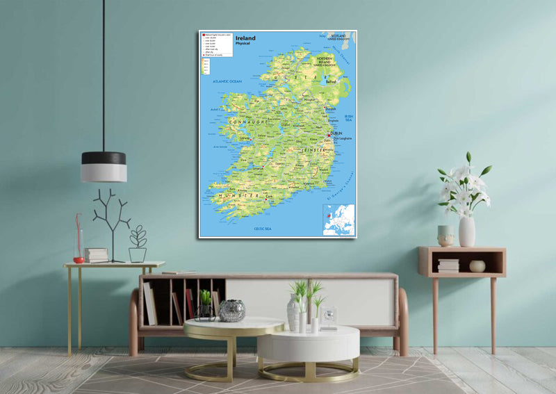 Ireland Physical Map