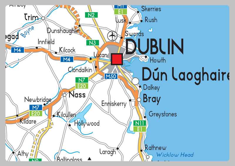 Ireland Road Map– I Love Maps