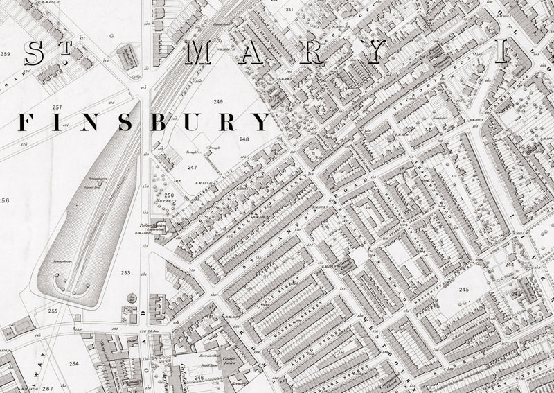 London 1872 Ordnance Survey Map - Sheet XVII - Islington