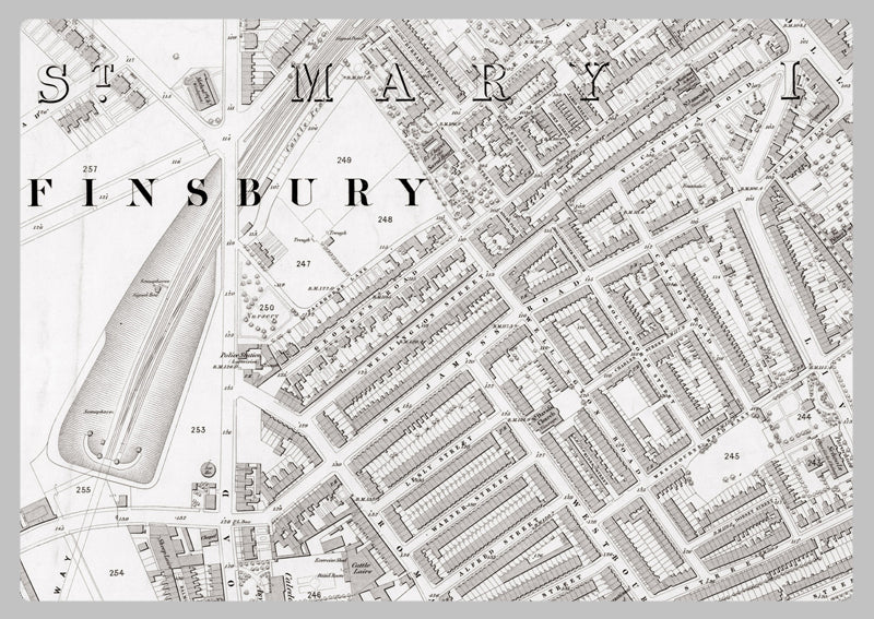 London 1872 Ordnance Survey Map - Sheet XVII - Islington