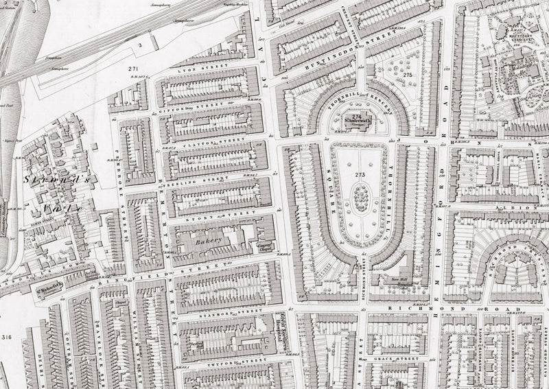London 1872 Ordnance Survey Map - Sheet XVII - Islington