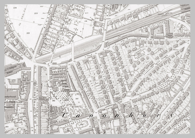 London 1872 Ordnance Survey Map - Sheet XVII - Islington