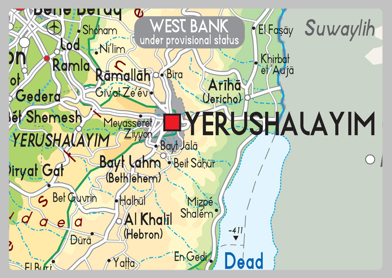 Israel Physical Map– I Love Maps