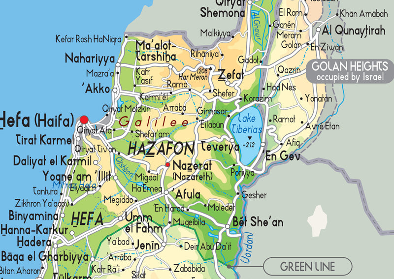 Illustrated Map of Israel