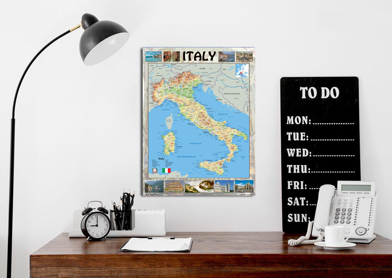 Illustrated Map of Italy